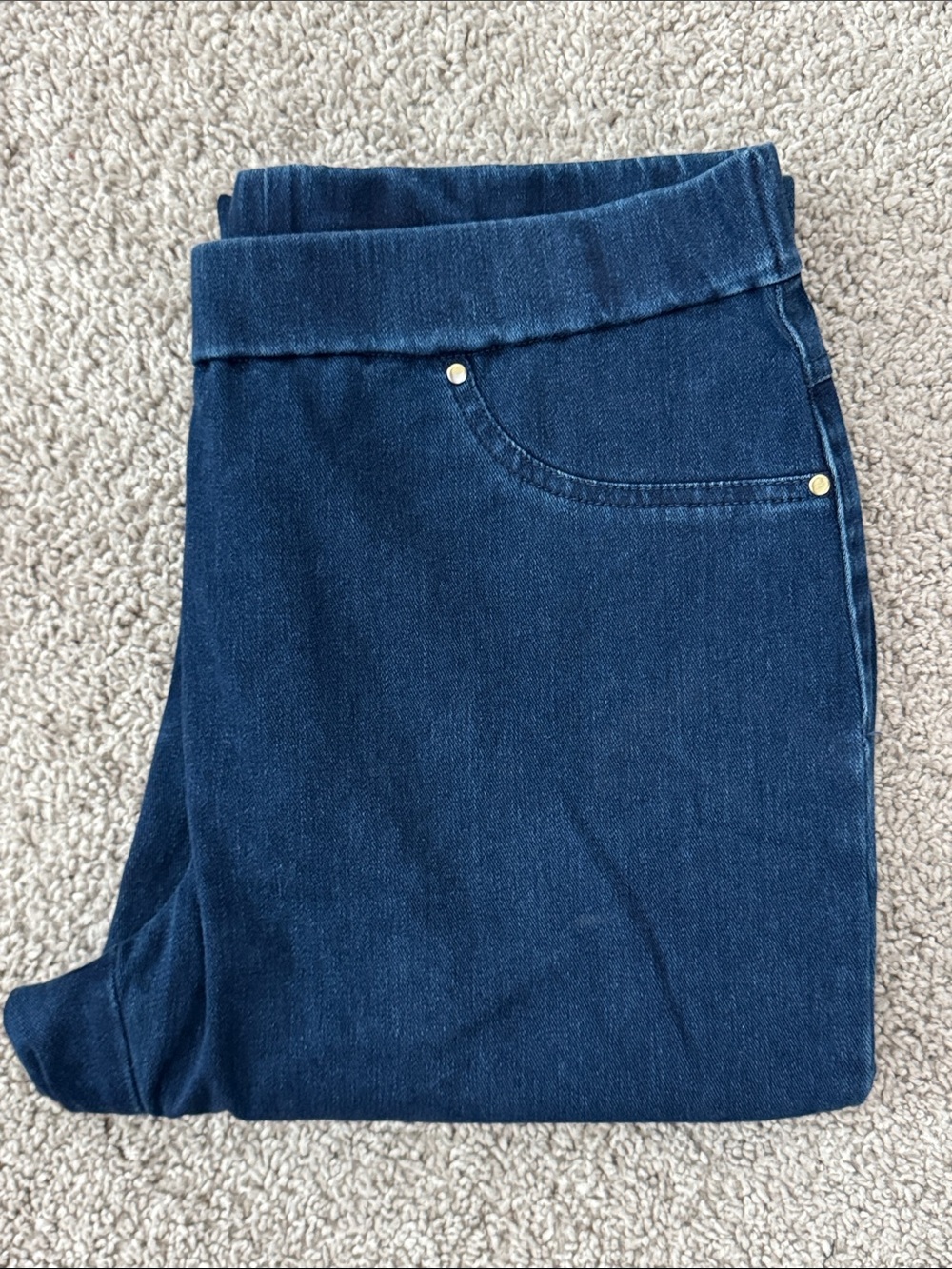 Ruby Rd. Navy Pull-On Jeans - Picture 7 of 7